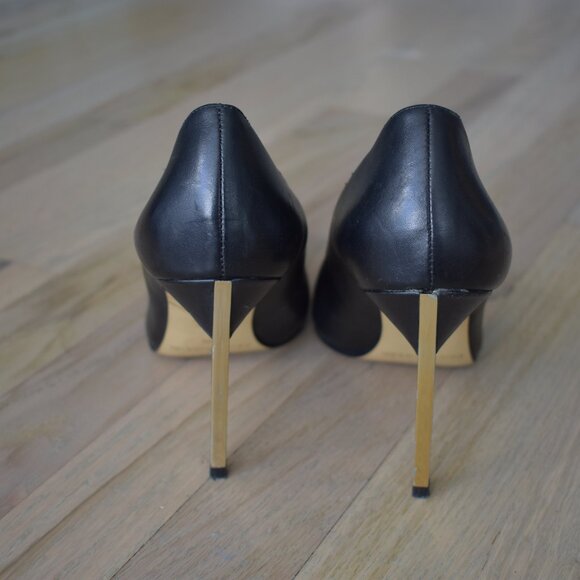 Enzo Angiolini 'Infiniti'  Gold Stiletto Heel Pump - Picture 7 of 12